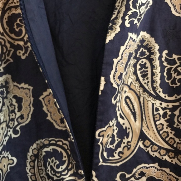 Ann Taylor Loft Racerback Tank Blue Print Sz 2 - Picture 6 of 6